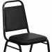 Black Vinyl Stackable Steel Side Reception Chair