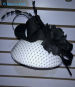 Black and White Faux Felt Scully Church Hat