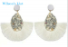 New Fashion Bohemian White Tassel Earrings with Coloured Crystals and Rhinestones 