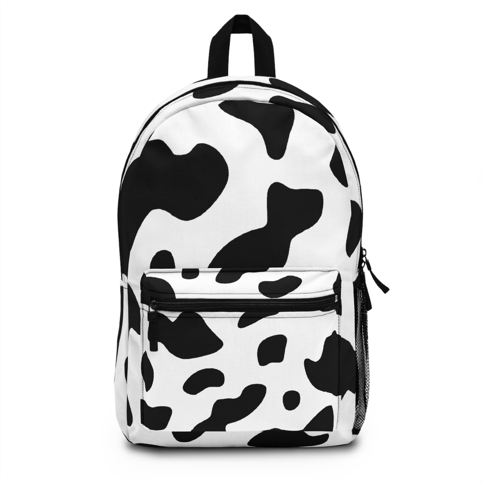 Backpack Work/school/leisure - Waterproof, Black And White Abstract Cow Print Pattern