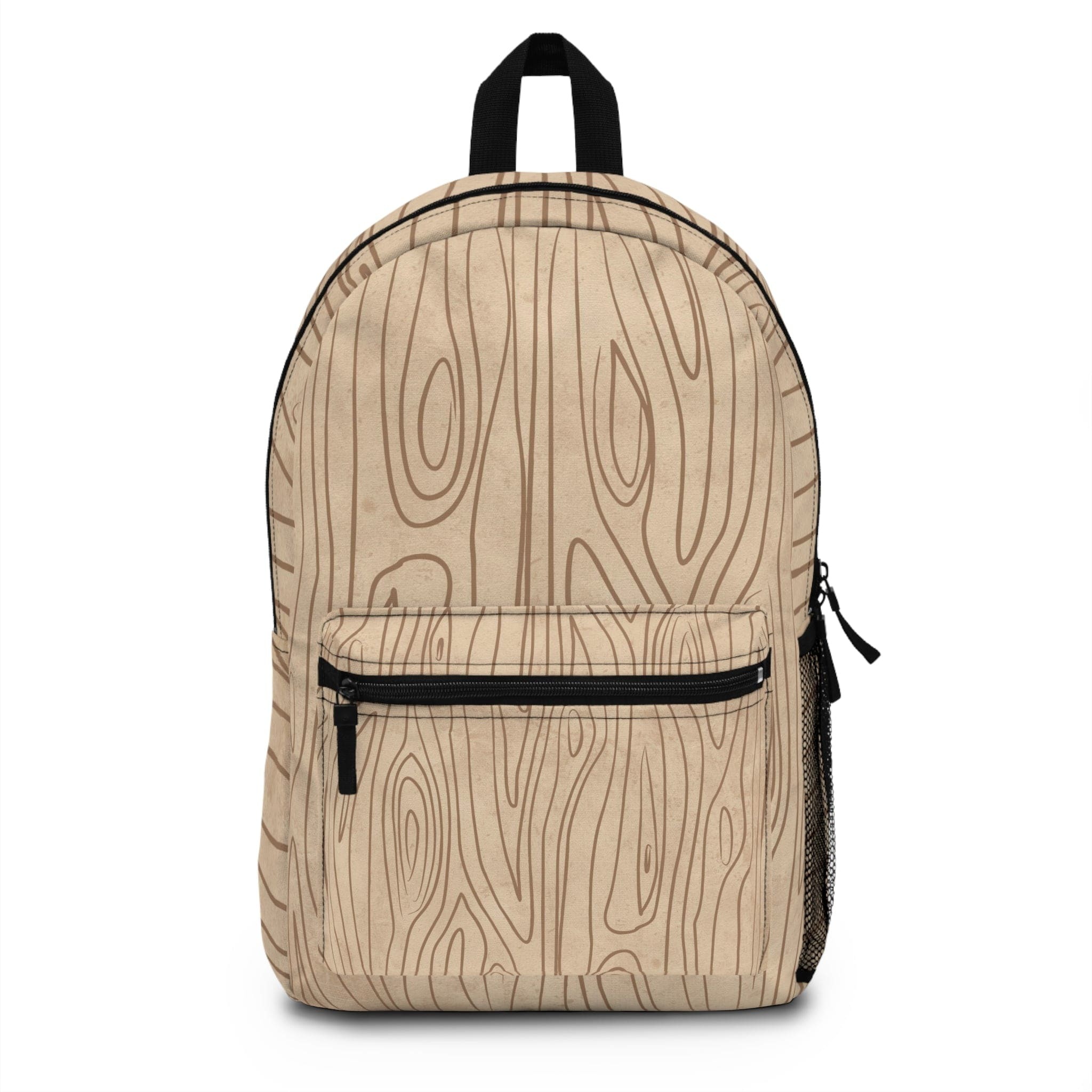 Backpack Work/school/leisure - Waterproof, Beige And Brown Tree Sketch Line Art