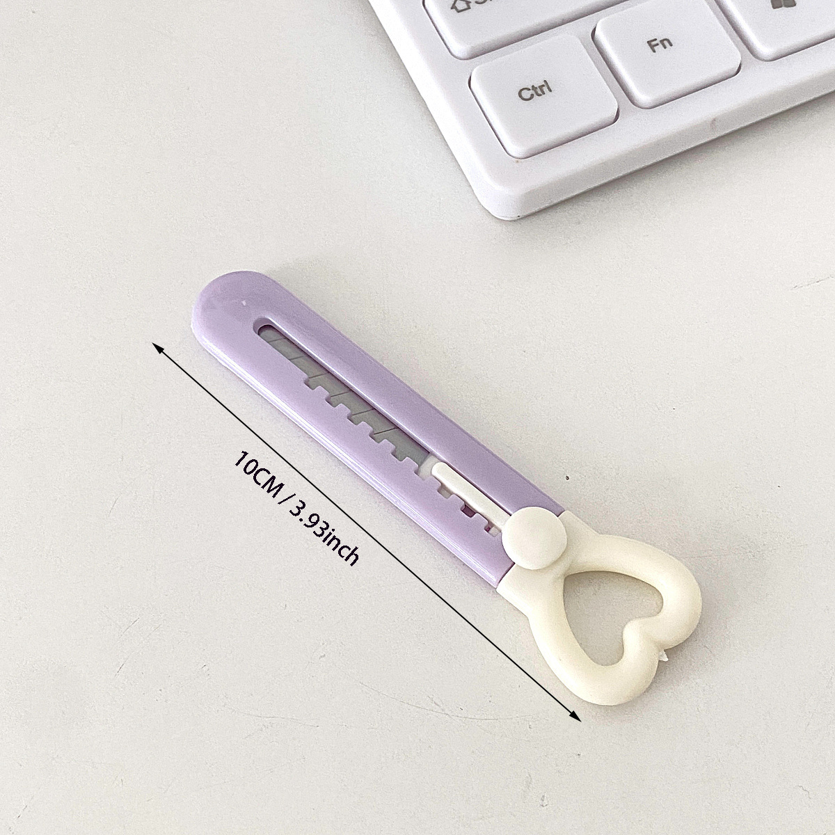 1pc Cute Mini Love Heart Utility Knife, Paper Cutter, Art Knife, Box Cutter, School, Office Supply, 