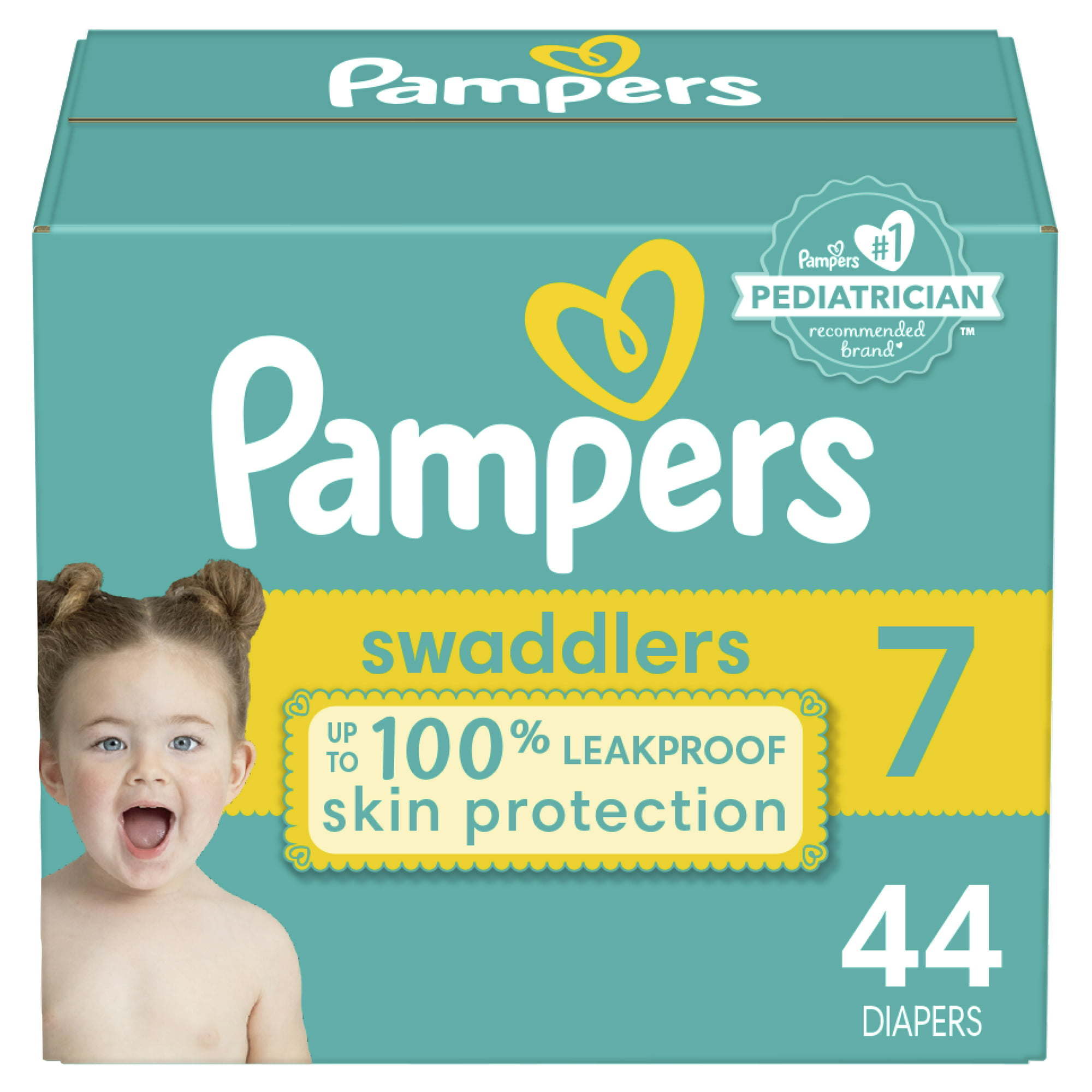 Pampers Swaddlers Diapers Size 7, 44 Count