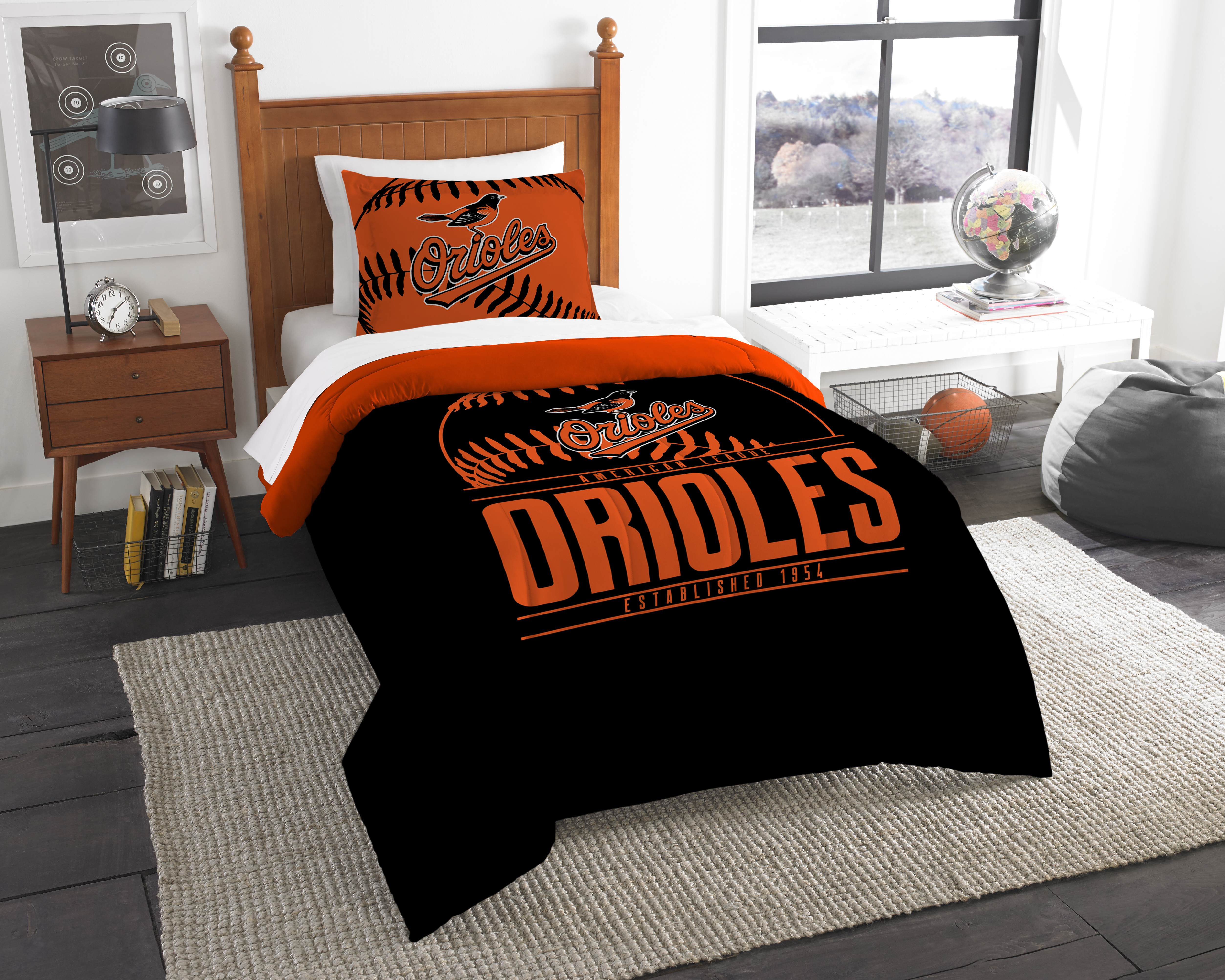 Orioles OFFICIAL Major League Baseball; Bedding; Printed Twin Comforter (64