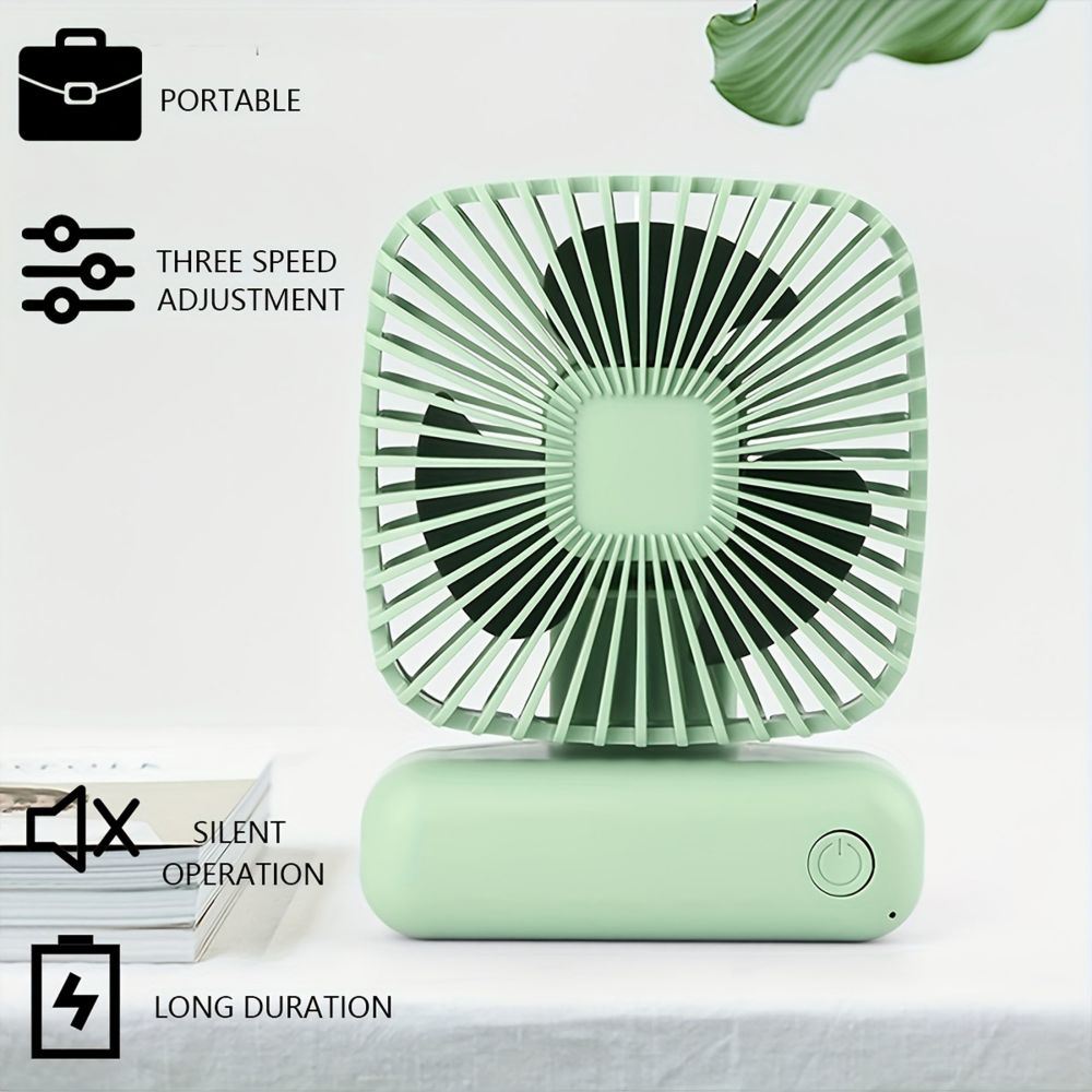 1pc Mini Desktop Fan Outdoor Portable Small Fan Handheld and Tabletop Capable Office School Home Han