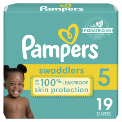 Pampers Swaddlers Diapers Size 5, 19 Count