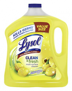 Lysol Multi-Surface Cleaner, Sanitizing and Disinfecting Pour, to Clean and Deodorize, Sparkling Lem