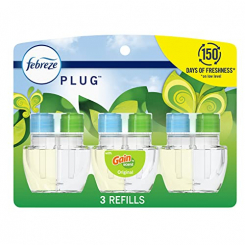 Febreze Odor-Fighting Fade Defy PLUG Air Freshener Refill, Gain Original Scent, (3) .87 fl. oz. Oil 