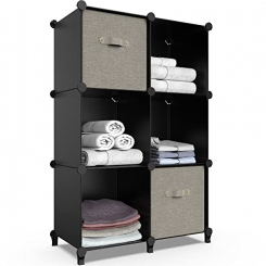 HOMIDEC 6-Cube Storage Organizer, Closet Organizer Storage Cabinet Shelf Bookcase Bookshelf,Storage 