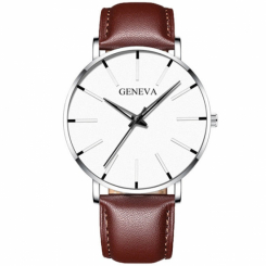 2023 Minimalist Men's Fashion Ultra Thin Watches Simple Men Business Stainless Steel Mesh Belt Q