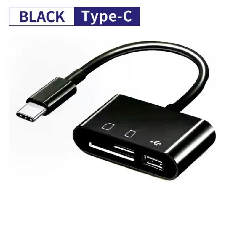 1PC USB C SD Card Reader Adapter Type C Micro SD TF Card Reader Multifunction 3 In 1 OTG Adapter For