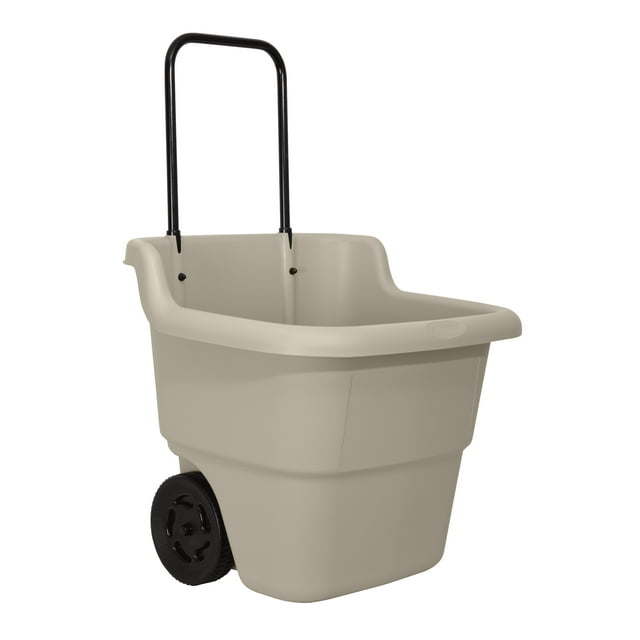 15 Gallon Resin Rolling Lawn and Utility Cart, 20.75 in D x 35.75 in H x 22.5 in W