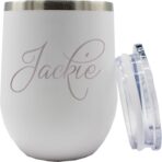 Personalized 12oz Stainless Steel Wine Tumblers with Custom Laser Engrave - Image 3
