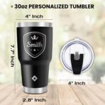 Personalized Tumbler with Engraved Text Name, Custom Double Wall Insulated 30oz Tumbler - Image 2