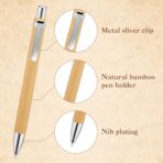 Custom Engraved Bamboo Ballpoint Pens, Wooden Retractable - Image 2
