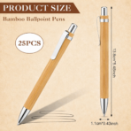 Custom Engraved Bamboo Ballpoint Pens, Wooden Retractable - Image 3