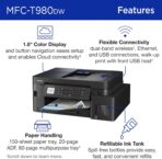 Brother INKvestment Tank 980 Wireless and Ethernet Color Inkjet All-in-One Printer - Image 3