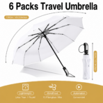 Windproof Rain Umbrellas Automatic Open/Cose Compact Portable Collapsible - Image 3