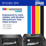 Brother Genuine BTD1803PK 3-Pack High Yield Cyan, Magenta, and Yellow Ink Bottles (for use with INKvestment Tank 580, 780, and 980 Printers) - Image 6