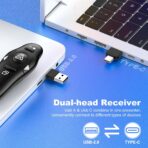Presentation Remote Clicker, USB A & USB C Wireless Presenter for PowerPoint Presentation - Image 6