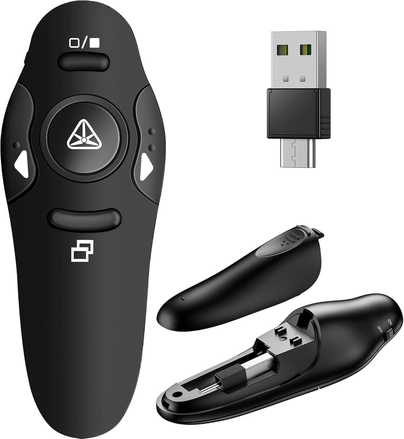 USB A-C Pres Clicker Presentation Remote Clicker, USB A & USB C Wireless Presenter for PowerPoint Presentation - Image 1