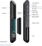 Wireless Presenter, Hyperlink Volume Control Presentation Clicker RF 2.4GHz - Image 2