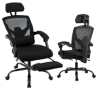 Ergonomic High-Back Mesh Office Chair with Footrest