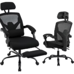 Ergonomic High-Back Mesh Office Chair with Footrest